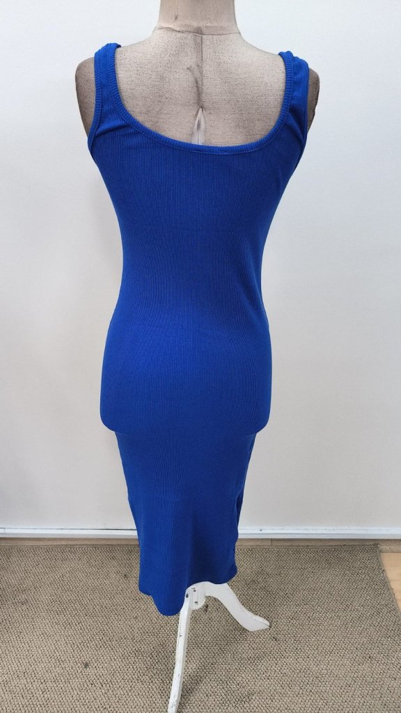 Rochie midi cu corset, cu decolteu pătrat și nasturi în față, pentru femei, 31318