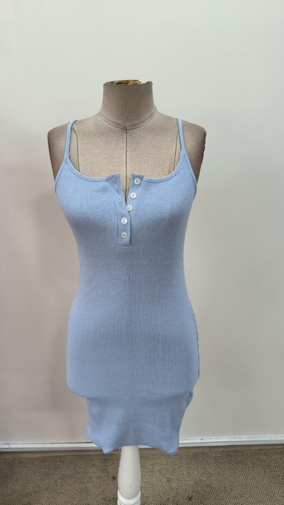 Rochie scurtă cu corset, cu bretele și nasturi în față, pentru femei, 31342