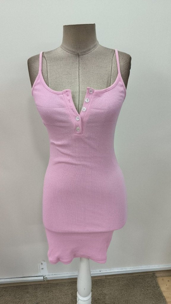 Rochie scurtă cu corset, cu bretele și nasturi în față, pentru femei, 31343