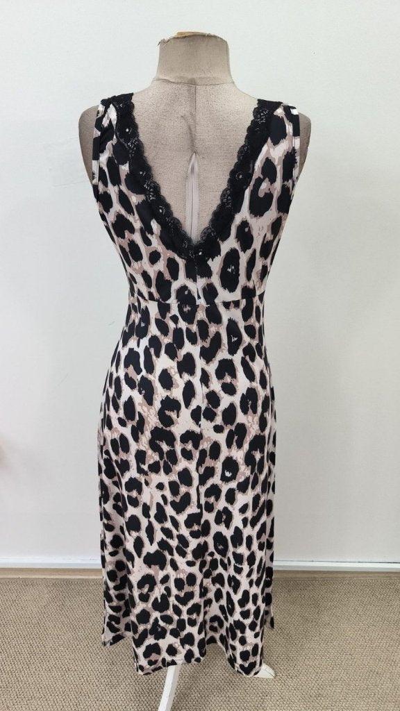 Rochie lungă Supreme pentru femei, cu decolteu adânc în V și șireturi, cu bretele, 31559