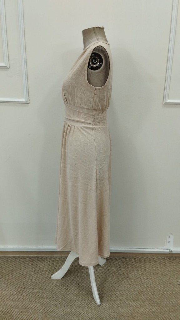 Rochie midi cu imprimeu floral, cu decolteu în V, talie elastică, model 31607, pentru femei