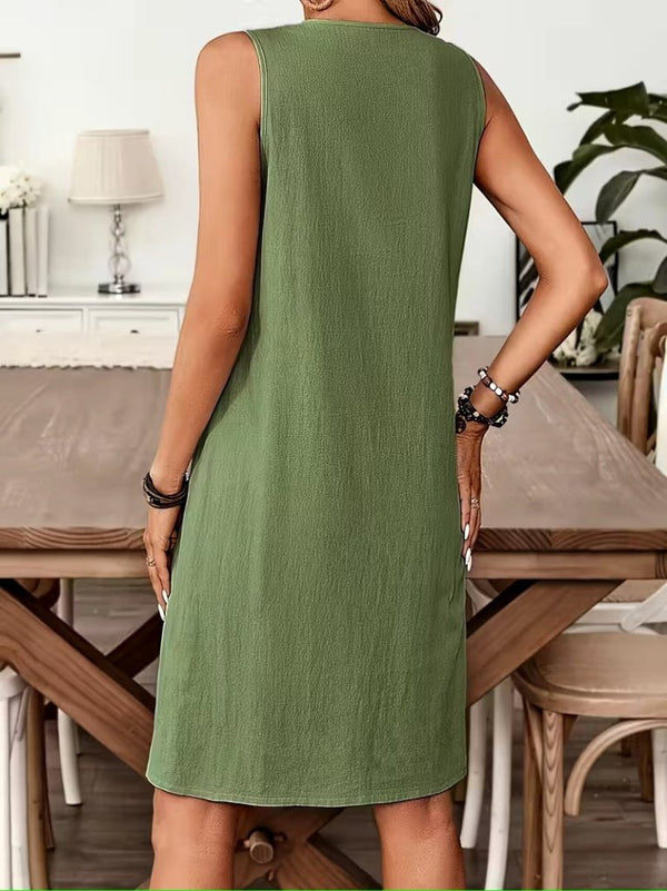 Rochie mini cu bretele și decolteu în V pentru femei, verde deschis, 34328
