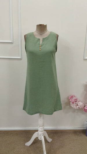 Rochie mini cu bretele și decolteu în V pentru femei, verde deschis, 34328