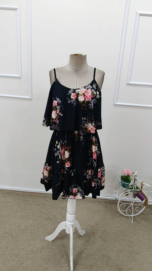 Rochie mini Supreme pentru femei, cu decolteu în V și model floral, 31685