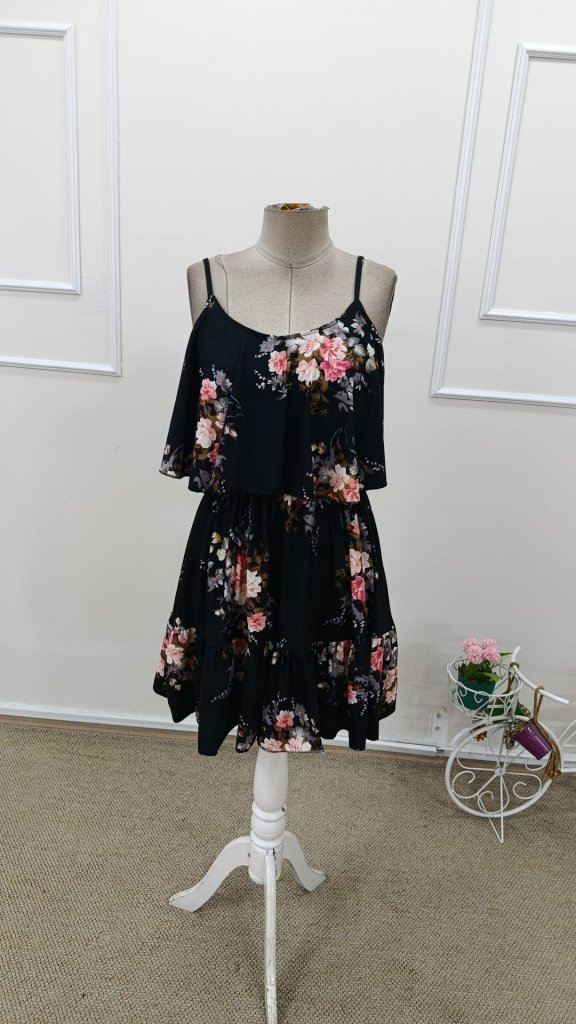 Rochie mini Supreme pentru femei, cu decolteu în V și model floral, 31685
