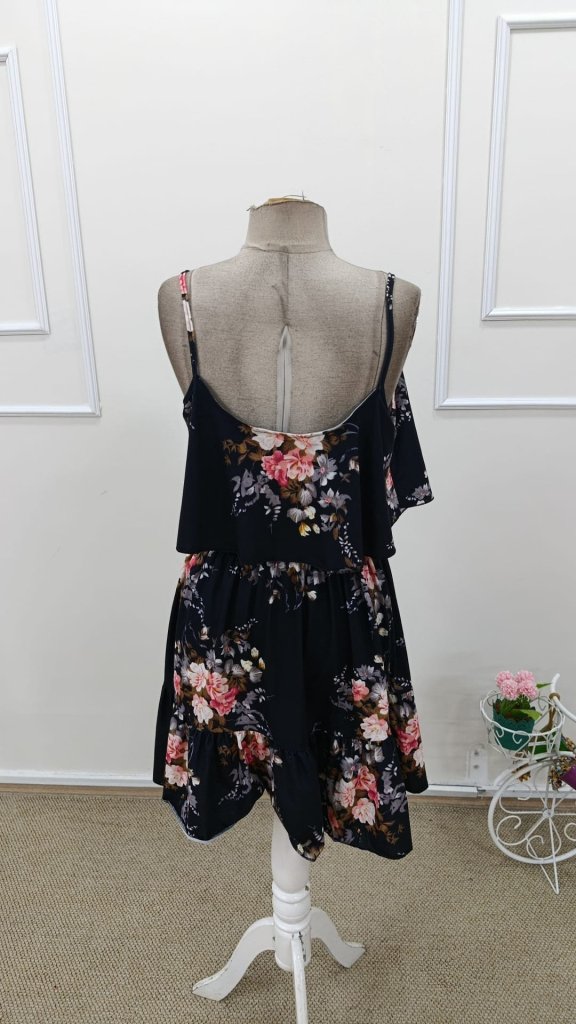 Rochie mini Supreme pentru femei, cu decolteu în V și model floral, 31685