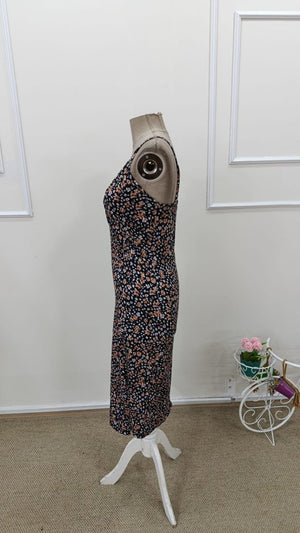 Rochie Supreme pentru femei, cu bretele, decolteu în V, crăpături, model floral, 31696