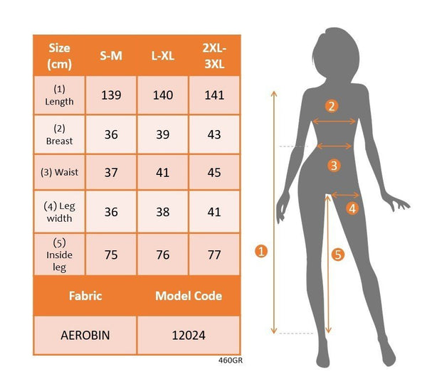 Salopetă aerobică lungă pentru femei, cu bretele, decolteu în V și curea, 32060