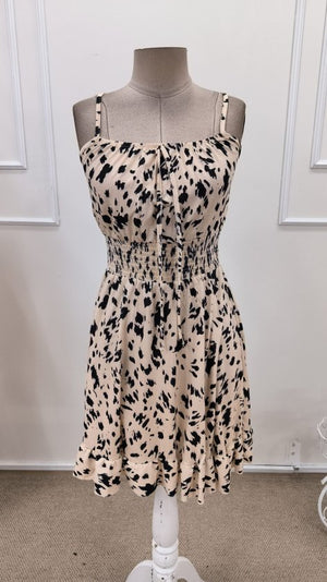 Rochie scurtă Supreme pentru femei, cu bretele, decolteu încrețit și talie elastică, 32367
