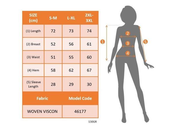 Kadın Kısa Kollu Yakalı Dokuma Viskon Bluz , 33957