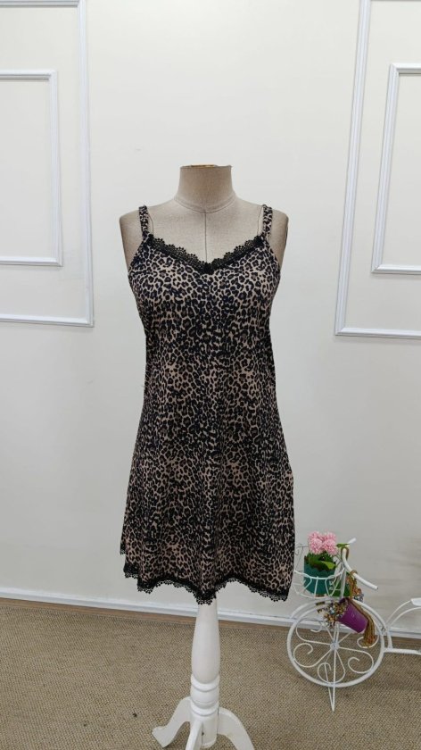 Rochie scurtă pentru femei, cu bretele, decolteu în V și model de dantelă, 32420