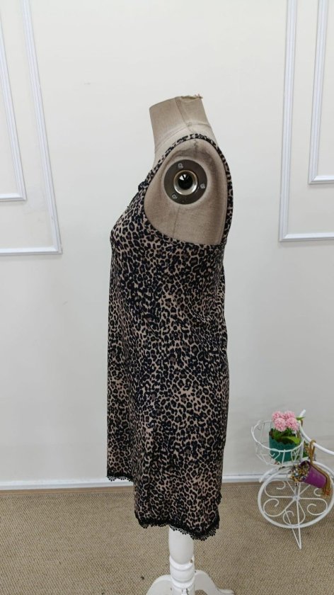 Rochie scurtă pentru femei, cu bretele, decolteu în V și model de dantelă, 32420