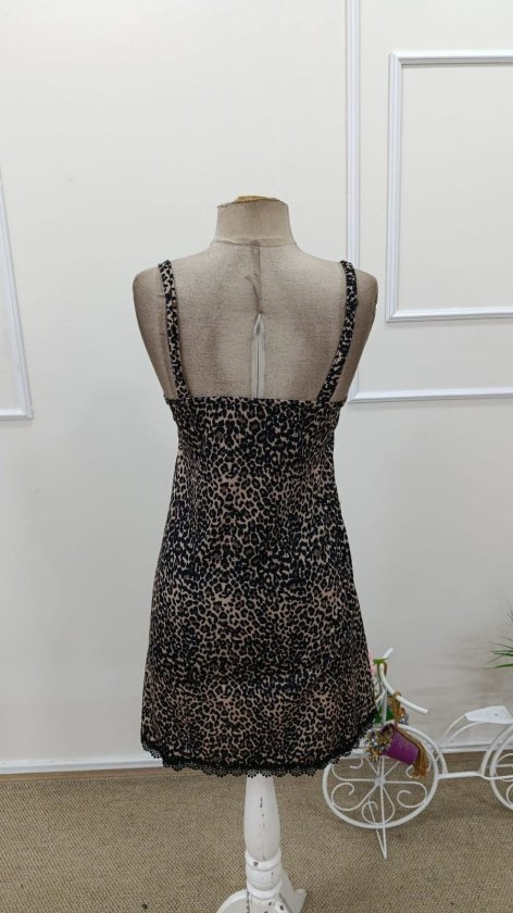 Rochie scurtă pentru femei, cu bretele, decolteu în V și model de dantelă, 32420