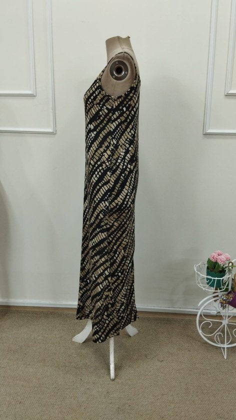 Rochie lungă Supreme pentru femei, cu bretele, decolteu în V și imprimeu, 32774