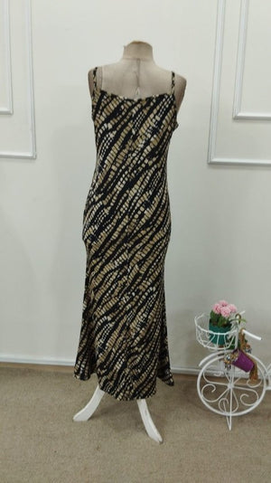 Rochie lungă Supreme pentru femei, cu bretele, decolteu în V și imprimeu, 32774