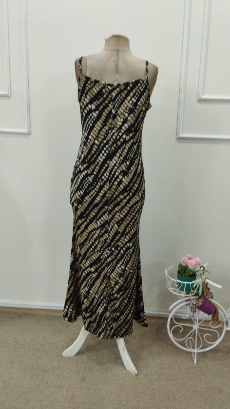 Rochie lungă Supreme pentru femei, cu bretele, decolteu în V și imprimeu, 32774