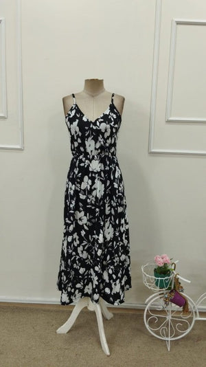 Rochie midi Supreme pentru femei, cu model, decolteu înfășurat, talie elastică, crăpătură în față, 32881