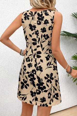 Rochie Supreme scurtă cu imprimeu leopard și guler rotund pentru femei, 33157