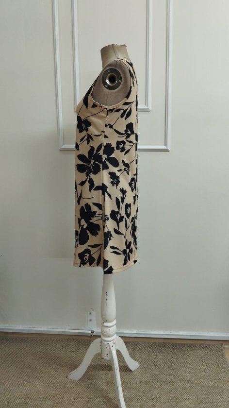 Rochie Supreme scurtă cu imprimeu leopard și guler rotund pentru femei, 33157