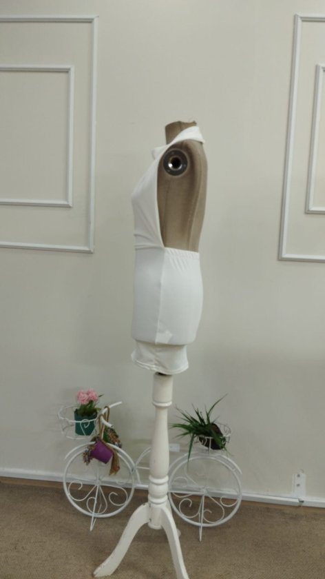 Costum de scafandru scurt, cu decolteu halter, plisat, spate descuiat, pentru femei, 33400