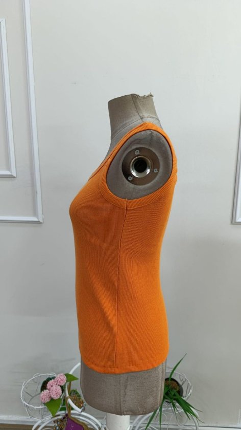 Bluză tip corset cu bretele și decolteu rotund pentru femei, 34368