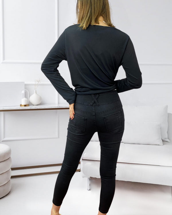 Blugi din lycra cu talie înaltă, 33332