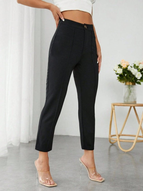 Pantaloni de scufundări cu talie înaltă pentru femei, cu buzunare, 34128