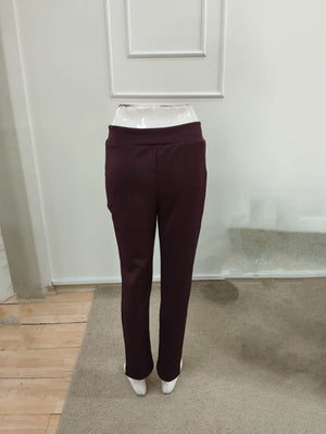 Pantaloni de scufundări cu talie înaltă pentru femei, cu detalii de buzunare, 34129