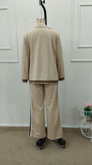 Kadın Uzun Kollu Yakalı Tek Düğmeli Ribana Detaylı Modal Ceket Ve Pantolon Ikili Takım, 34134