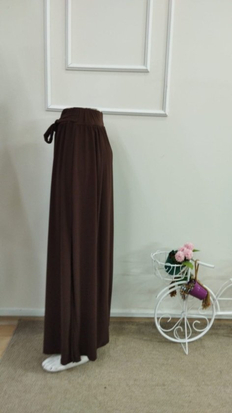 Kadın Yüksek Bel Bei Kuşaklı Yandan Yırtmaçlı Uzun Sandy Etek, 34172