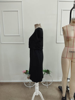 Kadın Kısa Kollu Bisiklet Yaka Kısa Viskon Iki Iplik Elbise , 34210