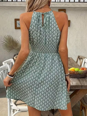 Rochie scurtă Supreme pentru femei, cu umeri goi, decolteu și spate legat, talie elastică, 34229