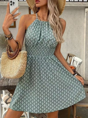 Rochie scurtă Supreme pentru femei, cu umeri goi, decolteu și spate legat, talie elastică, 34229