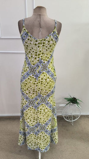 Rochie lungă Supreme pentru femei, cu bretele, decolteu în V și imprimeu, 34589