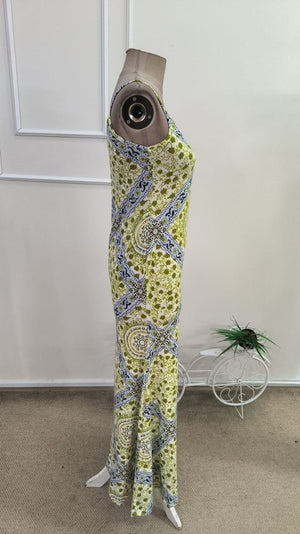 Rochie lungă Supreme pentru femei, cu bretele, decolteu în V și imprimeu, 34589