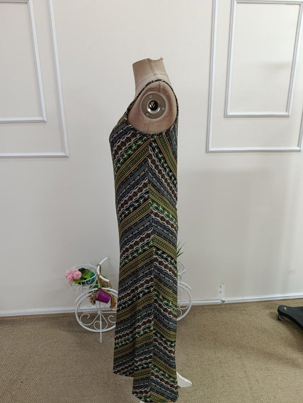 Rochie midi Supreme pentru femei, cu bretele, decolteu în V și imprimeu, 34707