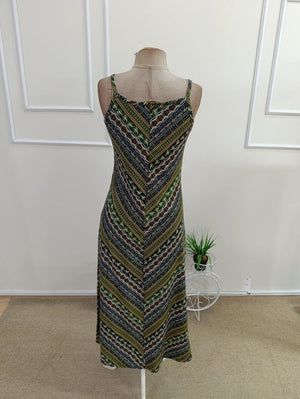 Rochie midi Supreme pentru femei, cu bretele, decolteu în V și imprimeu, 34707