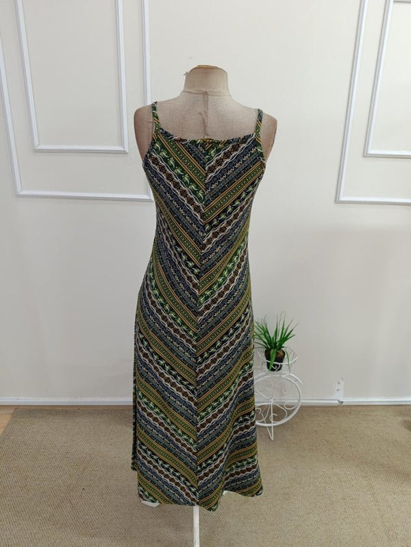 Rochie midi Supreme pentru femei, cu bretele, decolteu în V și imprimeu, 34707