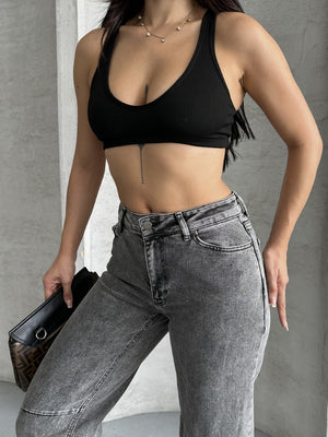 Dizi Pensli Baggy Kot Pantolon 7088