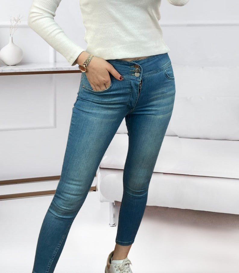 Yüksel Bel Likralı Kot Pantolon, 5239