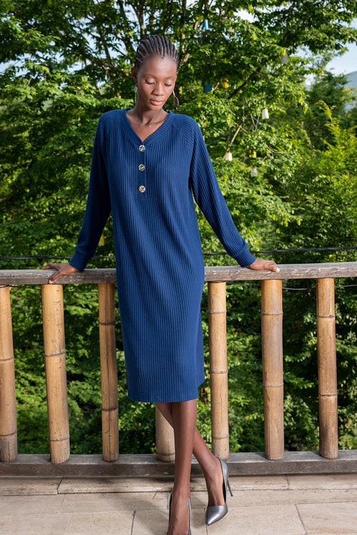 KADIN LYC KASKORSE PATLI V YAKA REGLAN UZUN KOL MANSETLI ELBISE