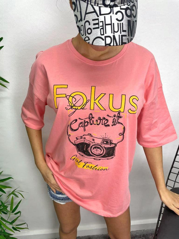 Fokus T-Shirt - Pembe
