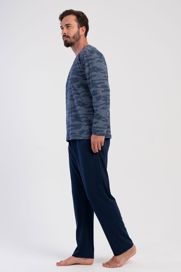 CEPLI ERKEK P.SUPREM BATTAL XXL O YAKA UZUN KOL PIJAMA TAKIM