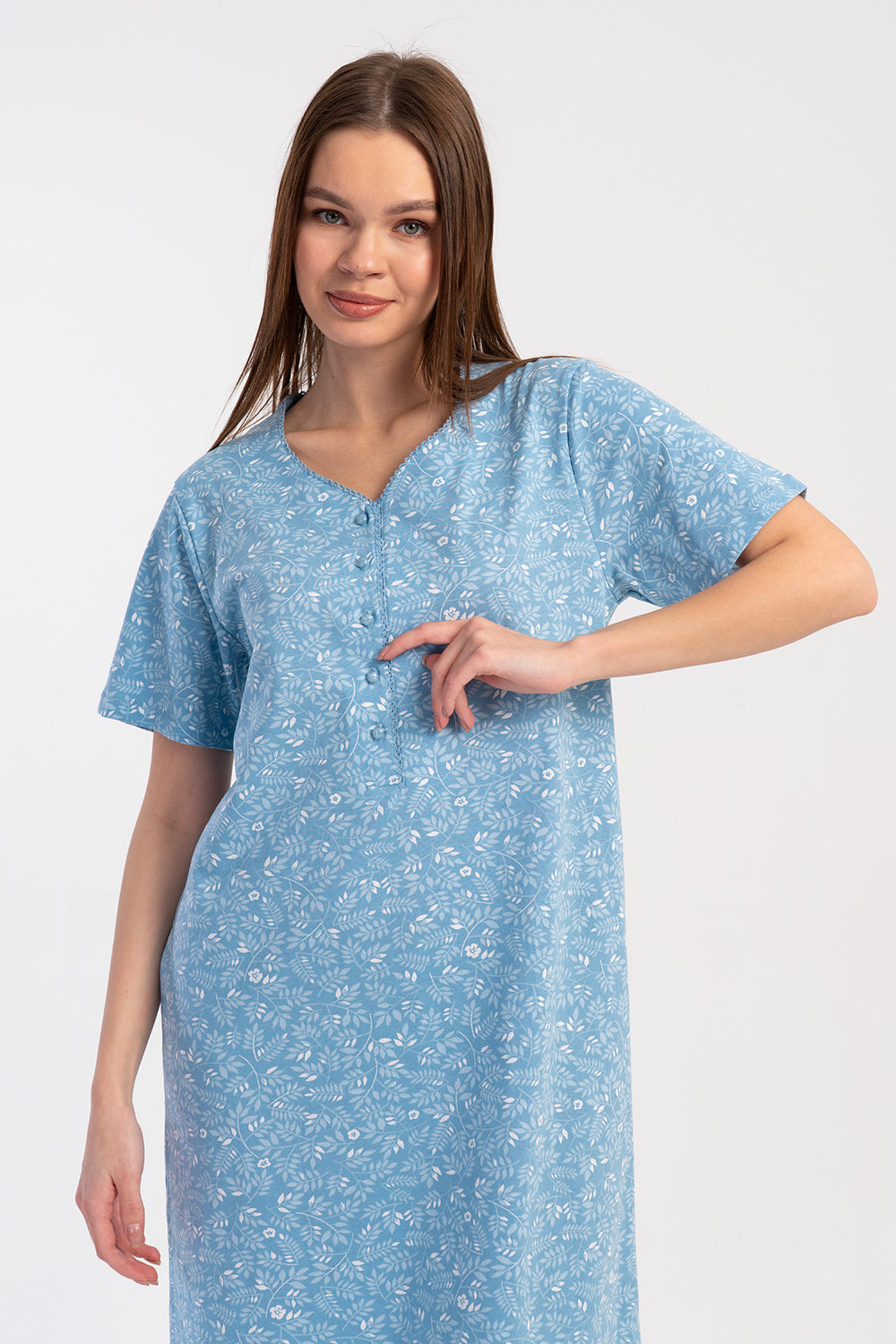 KADIN P.SUPREM DUGMELI KISA KOL KROSETALI TUNIK