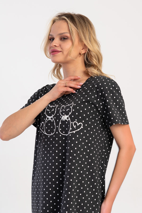 KADIN P.SUPREM O YAKA KISA KOL ETEGI OVAL TUNIK