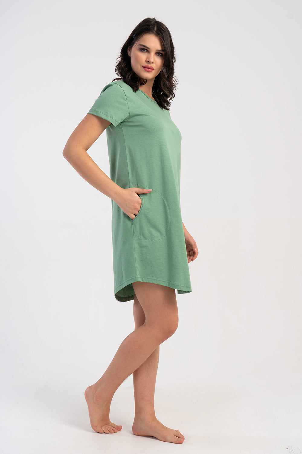 KADIN P.SUPREM O YAKA KISA KOL ETEGI OVAL CEPLI TUNIK