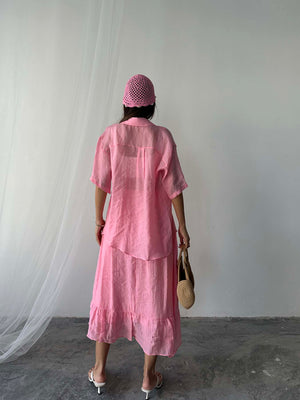 Pembe Tensel Etekli Takım