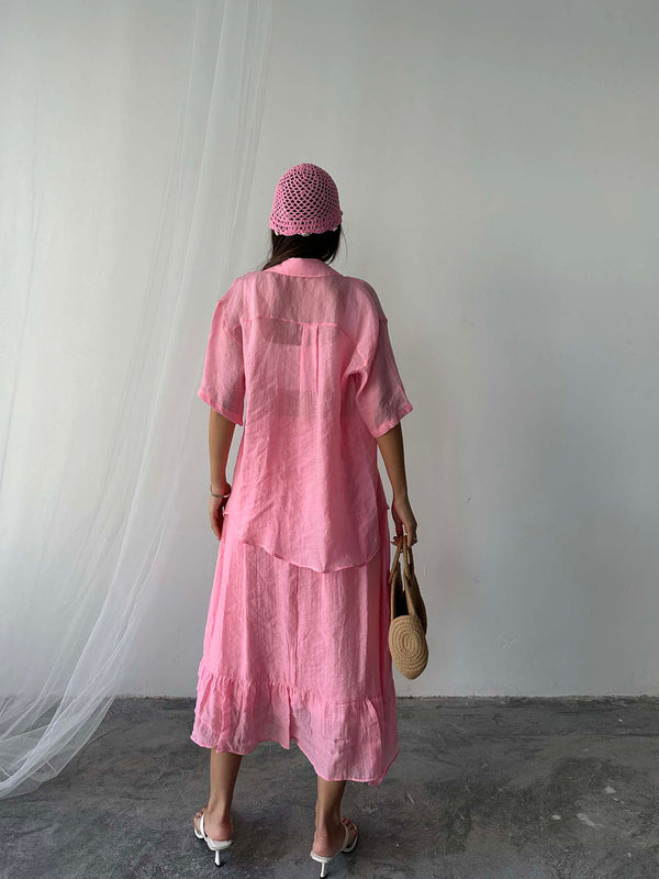 Pembe Tensel Etekli Takım