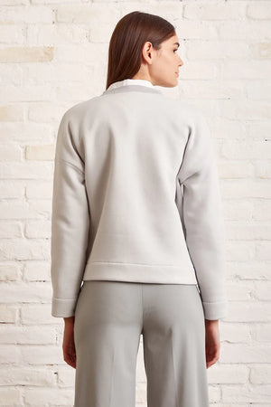 Bisiklet Yaka Oversize Sweatshirt - Mavi