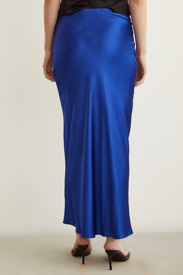Verev Saten Etek - Lacivert
